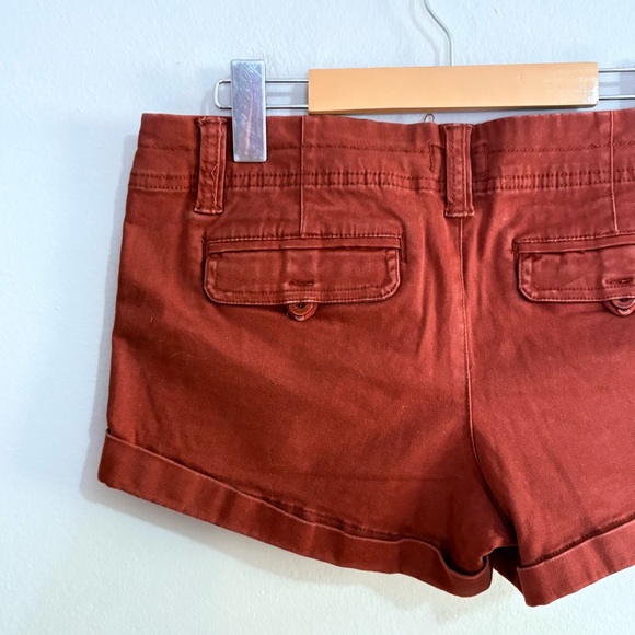 3/$10⚡️I Love H81 Low Rise Rusty Orange Red Shorts 98% Cotton - Picture 10 of 13